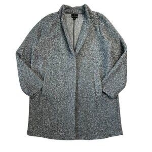 Worthington Women's size XL Gray Curly Wool Look One Snap Closure Coat Jacket  N